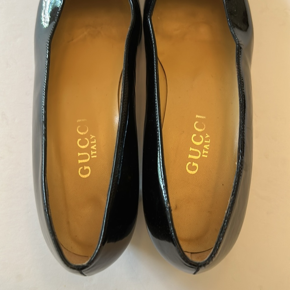 Gucci Black Leather Flats - Picture 4 of 16